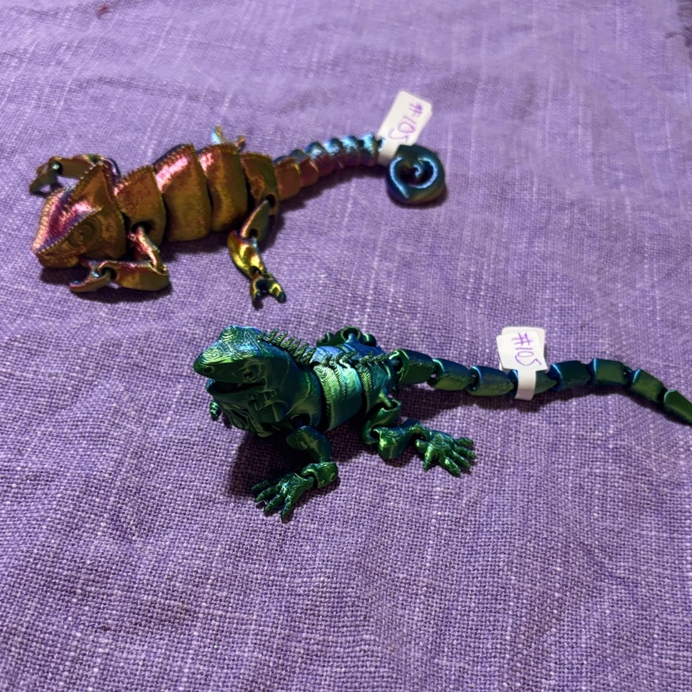 Colorful Reptile  3D fidget Figurine Set